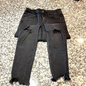 Wild fable distressed black jean
